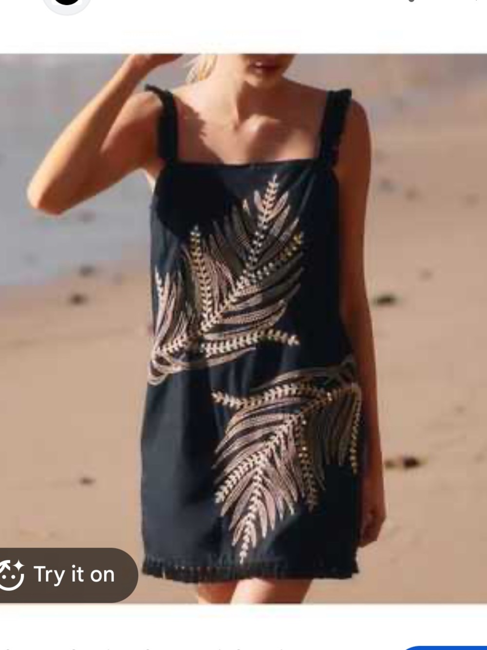 Anthropologie sariah fringe mini dress
